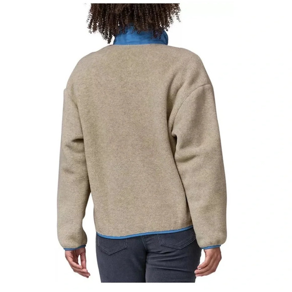 Patagonia Women's XL Synchilla Jacket Fleece Oatmeal Heather Blue Bird NWT - Picture 8 of 10